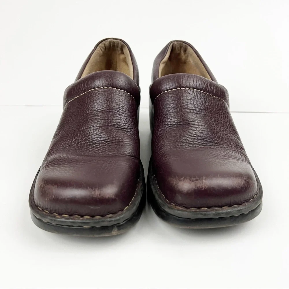 Born Brown Leather Comfort Clog Size‎ 8 - Picture 2 of 8